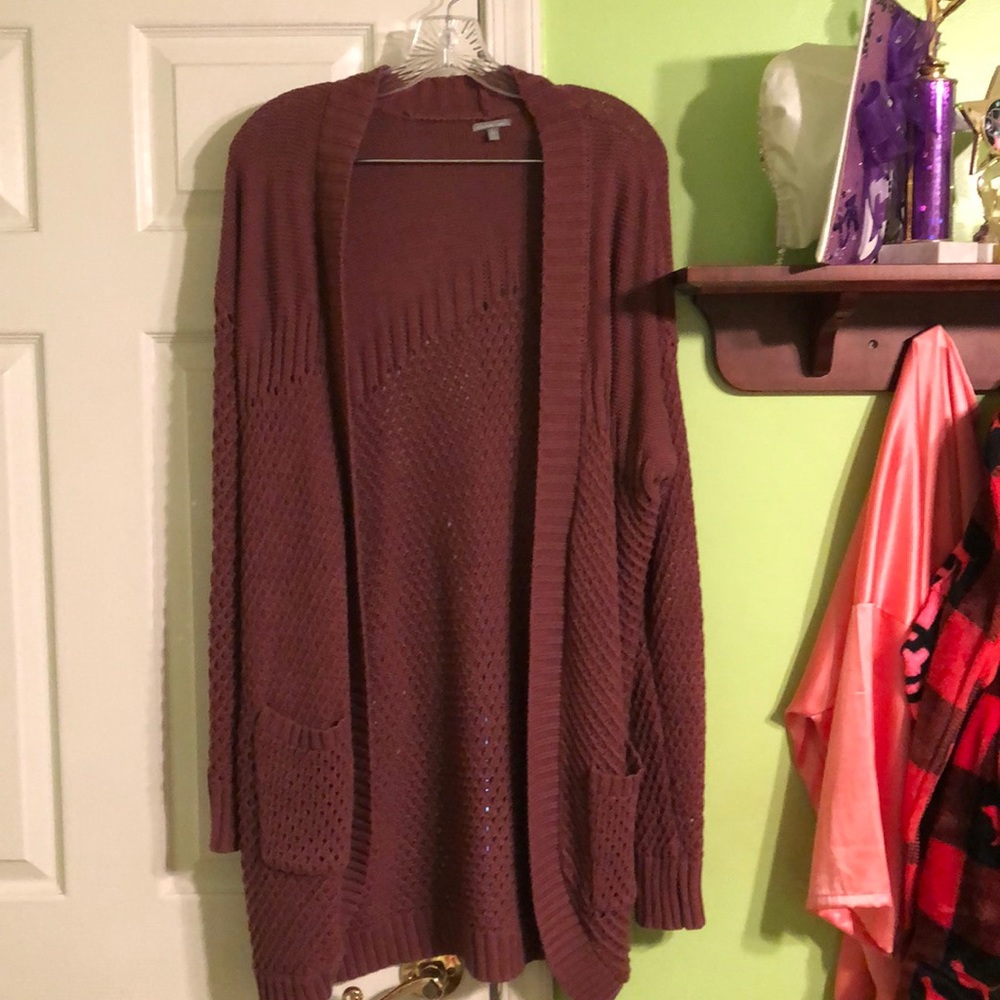 Burgundy Cardigan